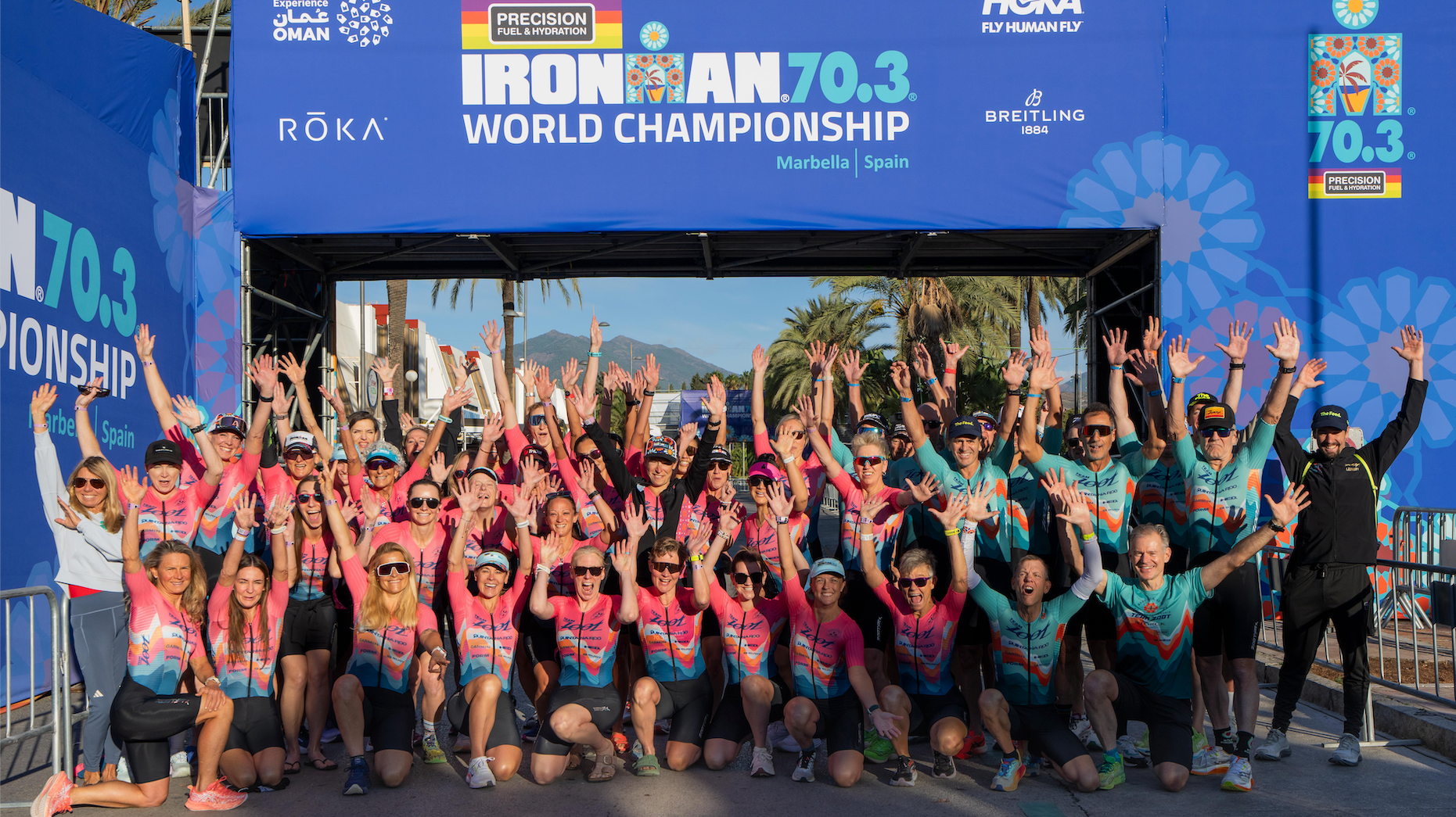 Triathlon ambassador and training team group