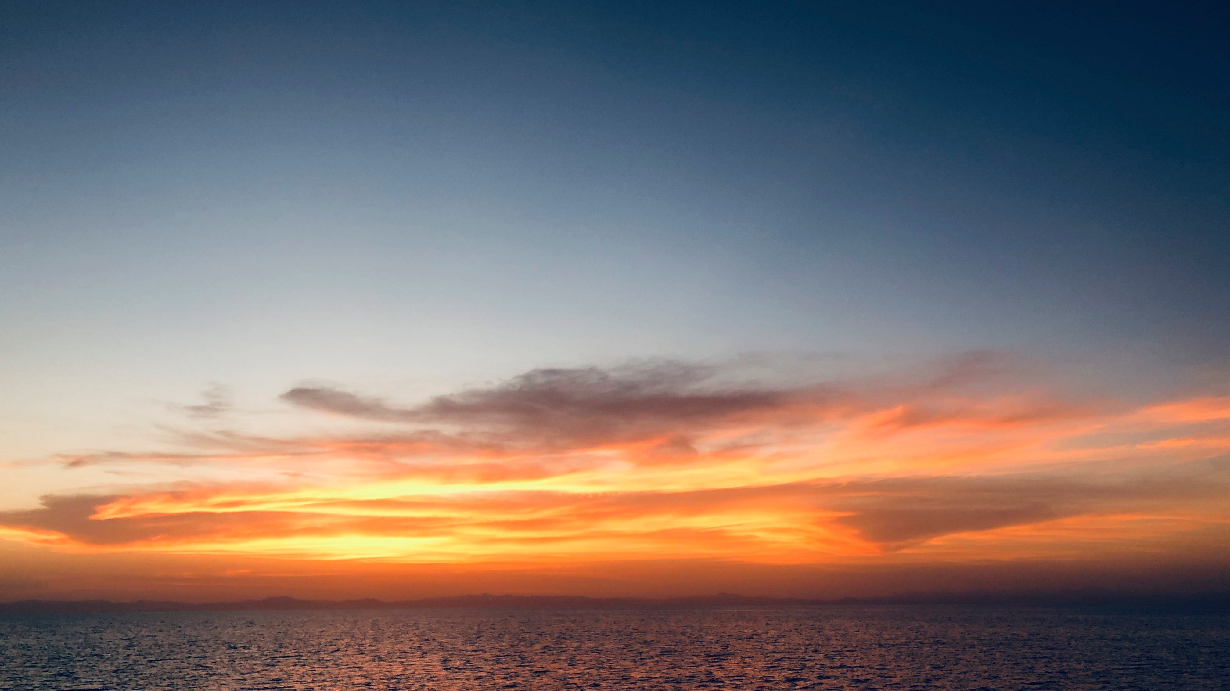 sunset over the pacific