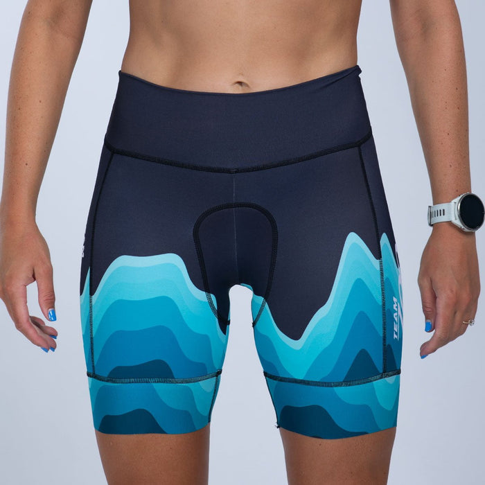 Team Zoot CYCLE SHORTS Women's Ltd Cycle High-Rise Short - Aqua Wave