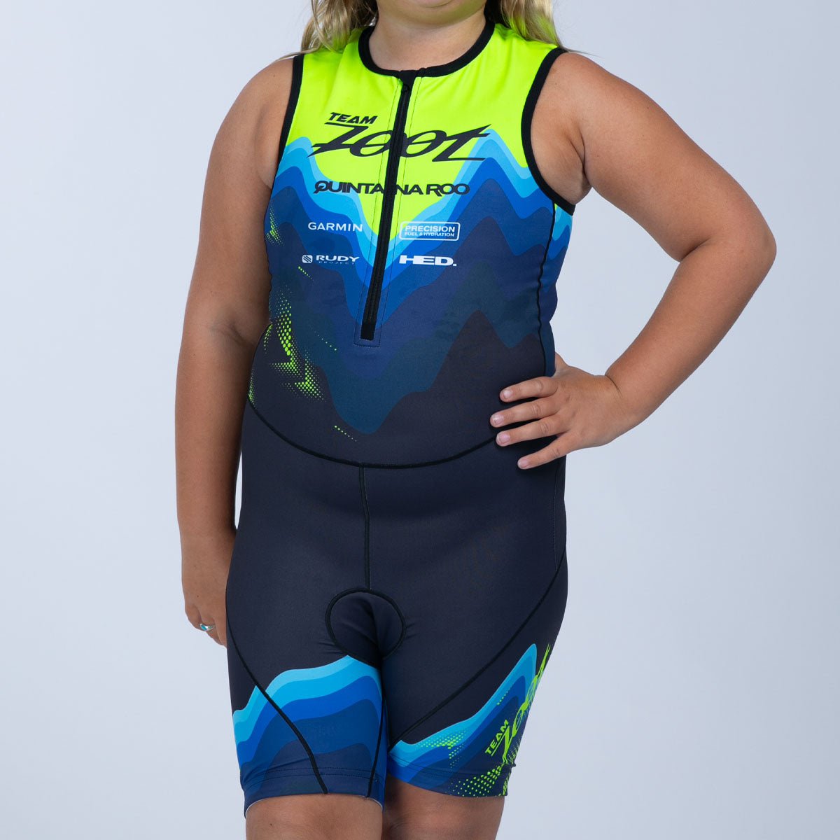 Team Zoot KIDS Youth Ltd Protégé Tri Racesuit - Blue Wave