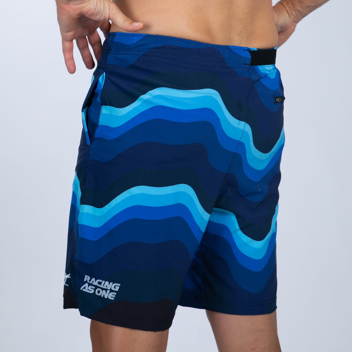 Team Zoot RUN BOTTOMS Men's Ltd Run 8" 2 in 1 Short - Blue Wave