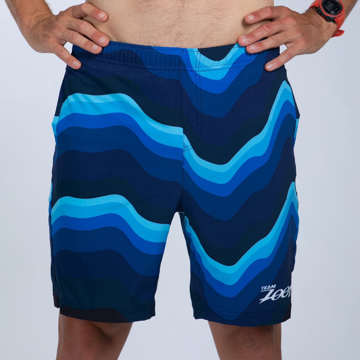 Team Zoot RUN BOTTOMS Men's Ltd Run 8" 2 in 1 Short - Blue Wave