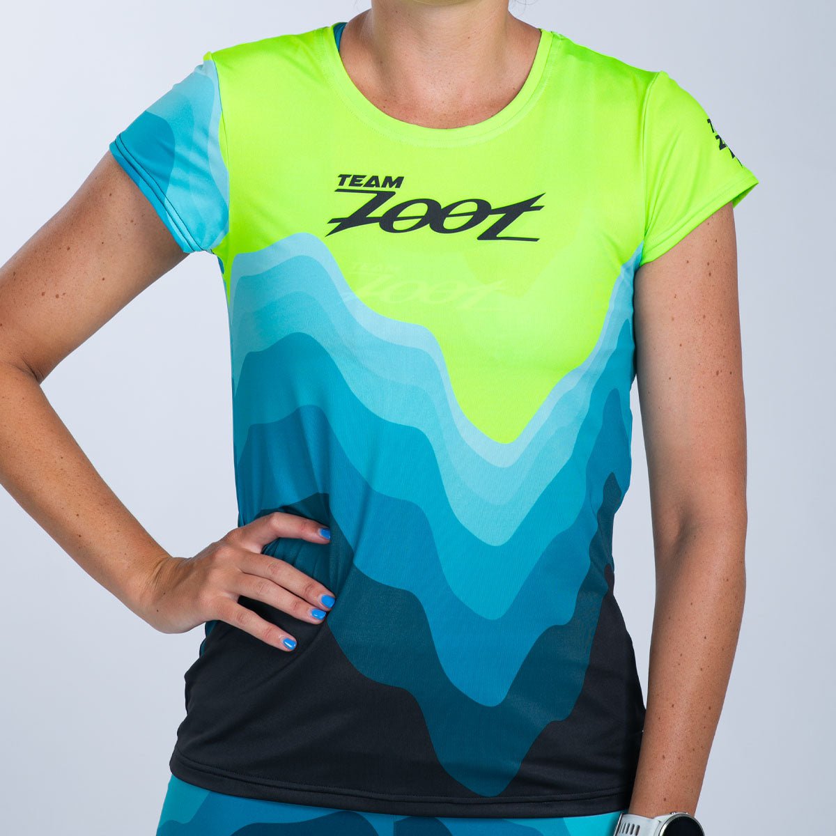 Team Zoot RUN TEE Women's Ltd Run Tee - Aqua Wave