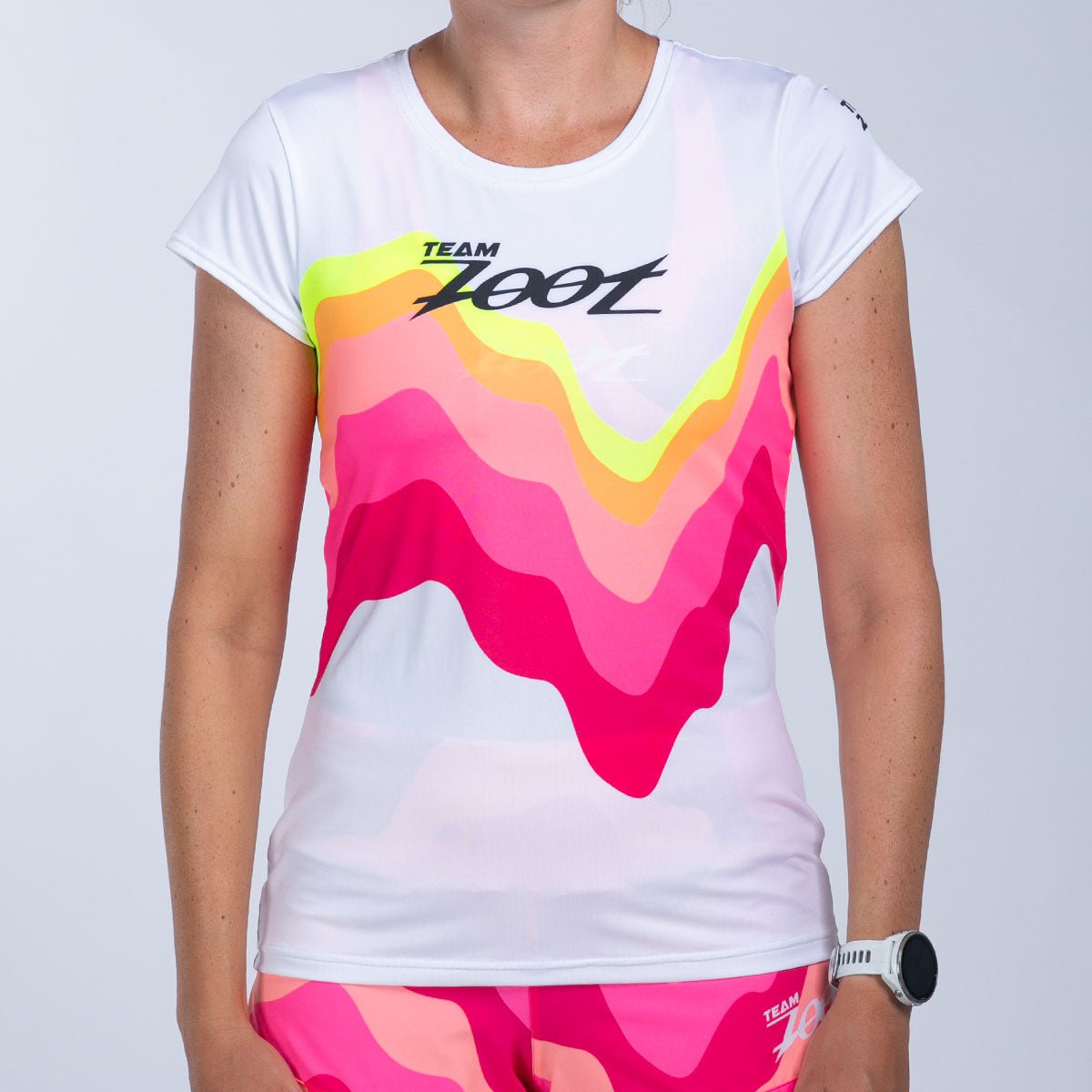 Team Zoot RUN TEE Women's Ltd Run Tee - Pink Wave