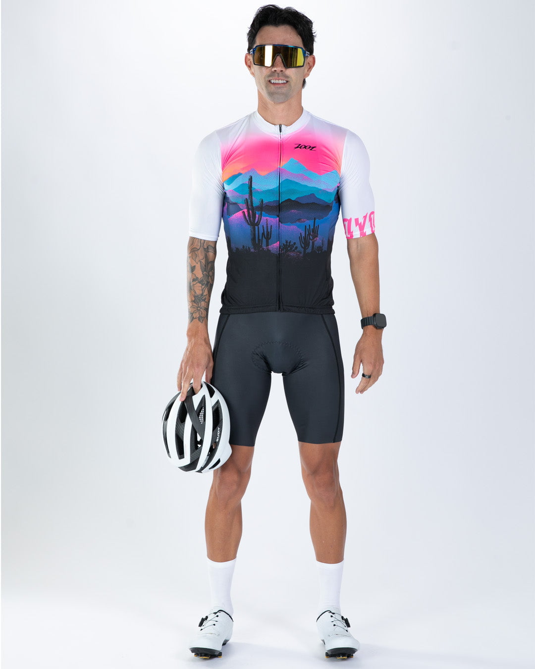 Zoot Sports BIKE BOTTOMS Men's Ltd Cycle Seamless Bib Short - Elements Bolts