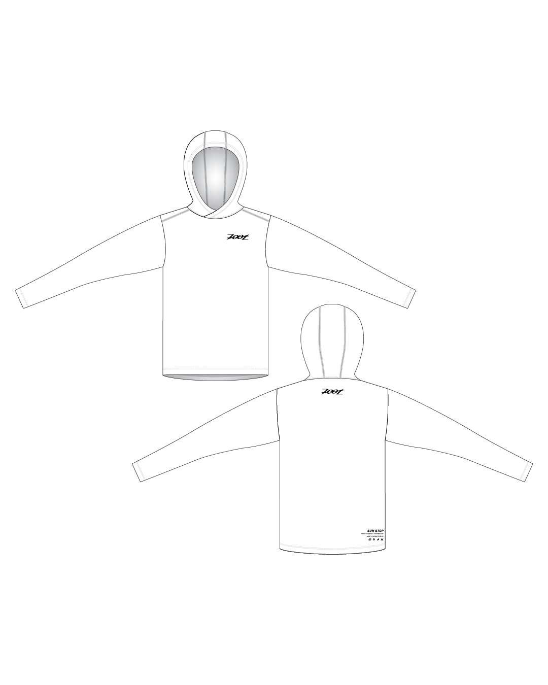 Zoot Sports CUSTOM Custom Men's Run Sun Stop Hoodie