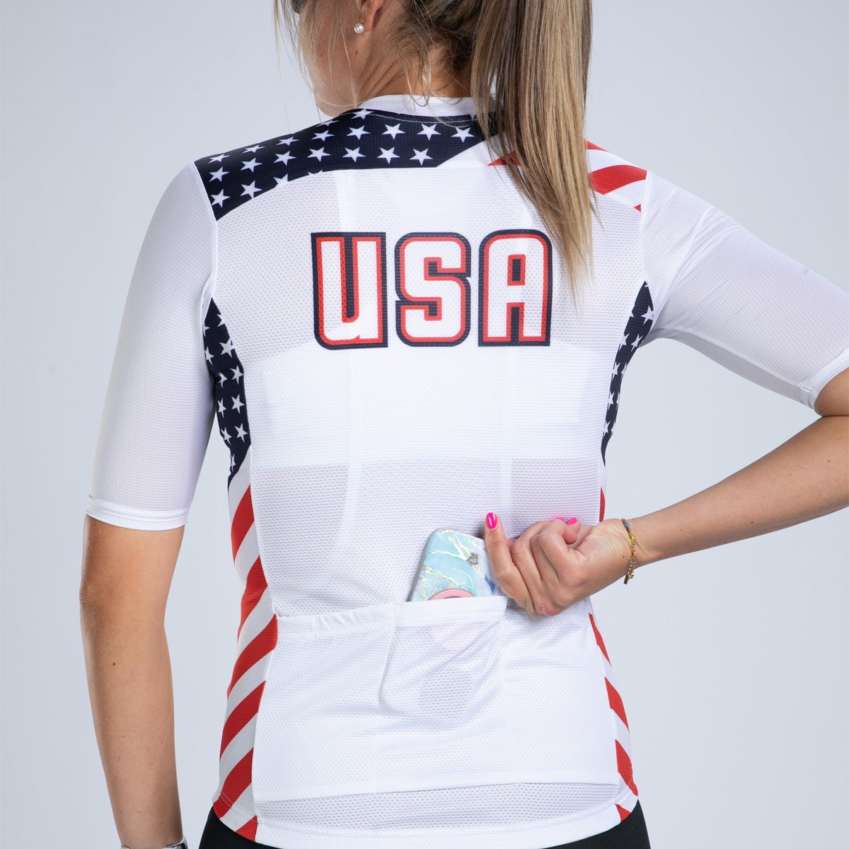 Zoot Sports CYCLE JERSEYS Women's Ltd Cycle Aero Jersey - USA Flag