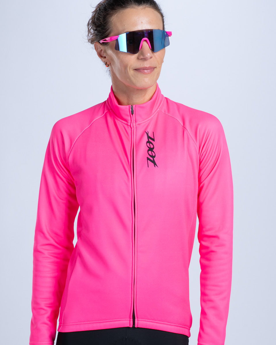Zoot Sports CYCLE JERSEYS Women's Ltd Cycle Thermal Jersey - Hi Viz Pink