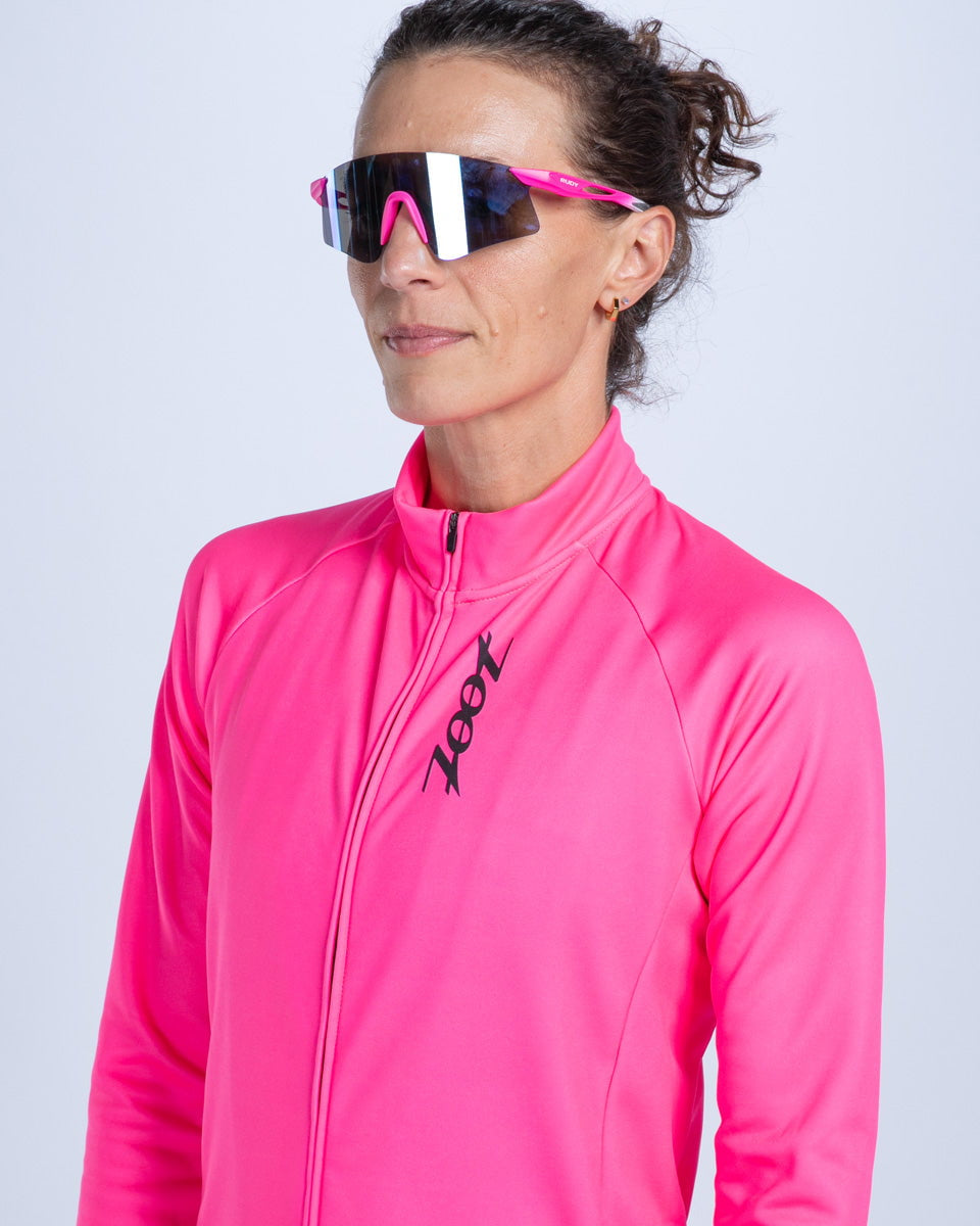 Zoot Sports CYCLE JERSEYS Women's Ltd Cycle Thermal Jersey - Hi Viz Pink