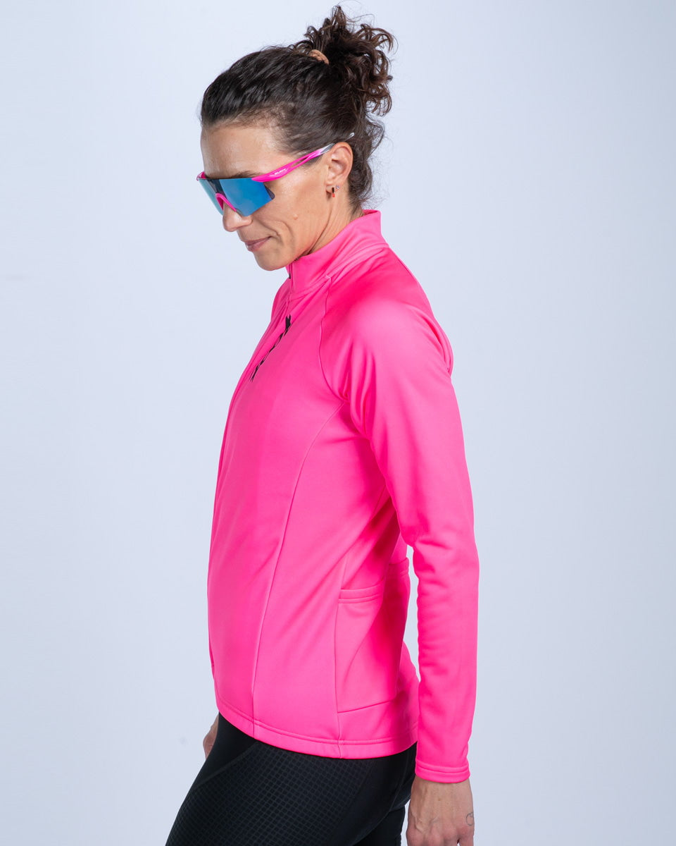 Zoot Sports CYCLE JERSEYS Women's Ltd Cycle Thermal Jersey - Hi Viz Pink