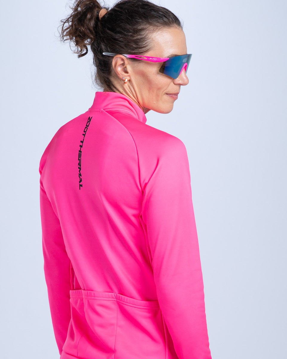 Zoot Sports CYCLE JERSEYS Women's Ltd Cycle Thermal Jersey - Hi Viz Pink