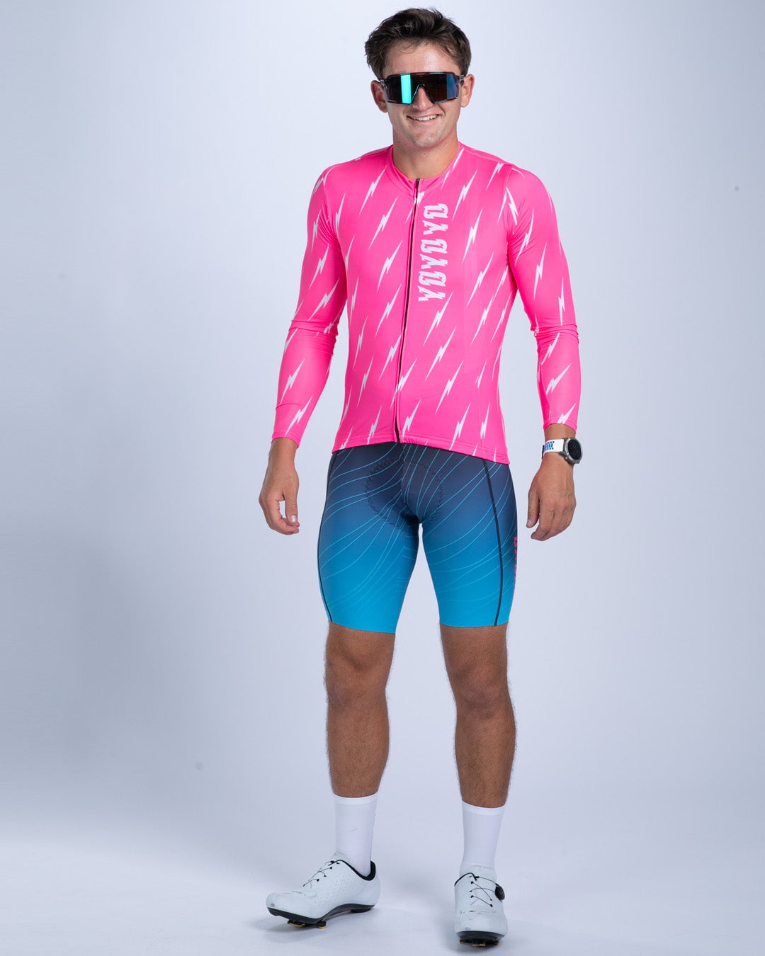 Zoot Sports CYCLE LONG SLEEVE JERSEYS Men's Ltd Cycle Sun Stop LS Jersey - Elements Bolts