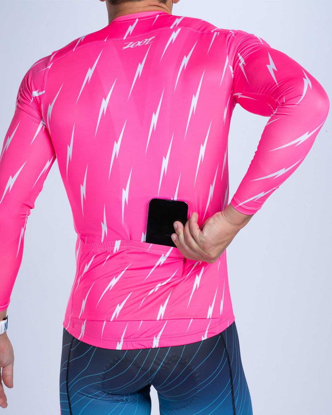 Zoot Sports CYCLE LONG SLEEVE JERSEYS Men's Ltd Cycle Sun Stop LS Jersey - Elements Bolts