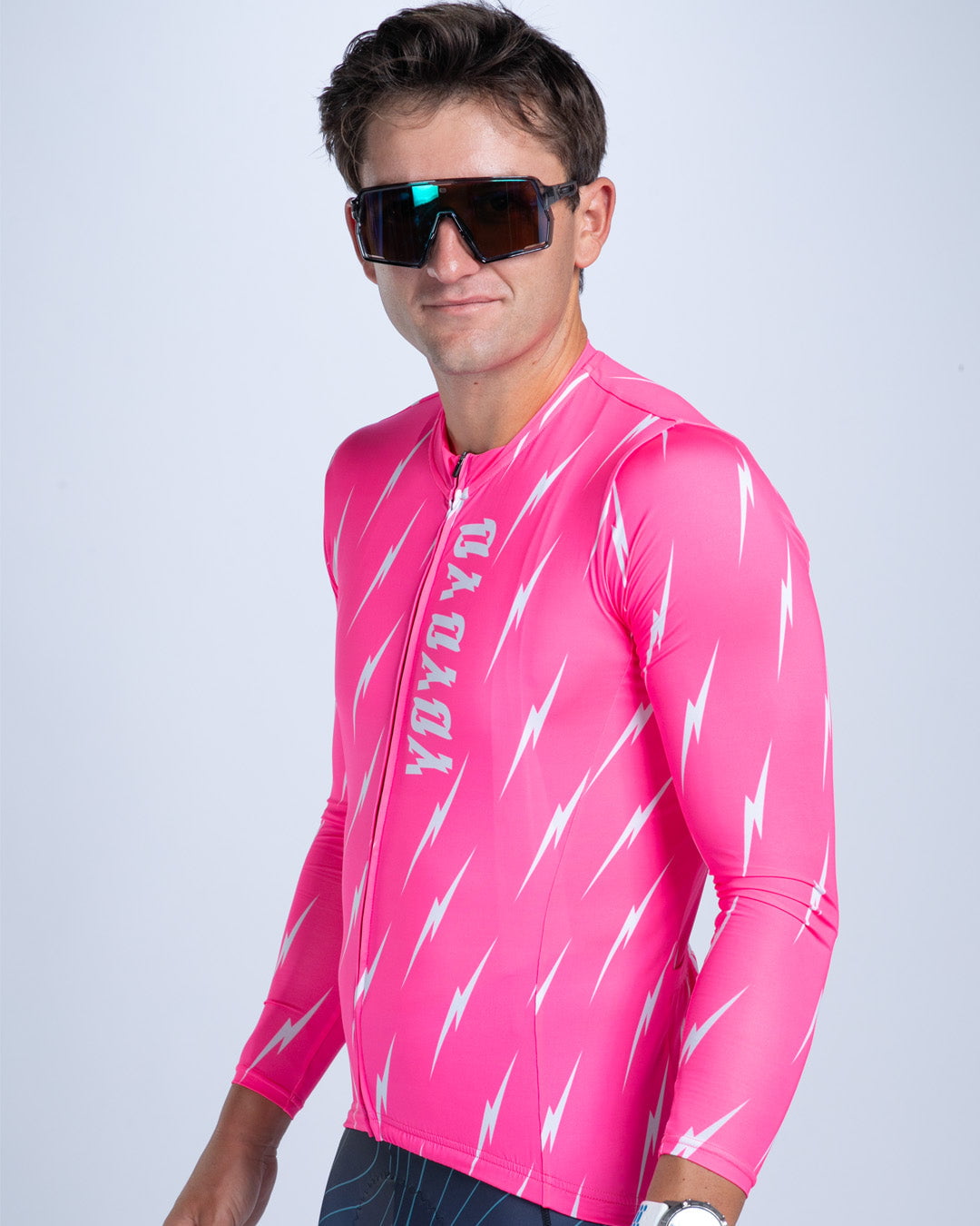 Zoot Sports CYCLE LONG SLEEVE JERSEYS Men's Ltd Cycle Sun Stop LS Jersey - Elements Bolts