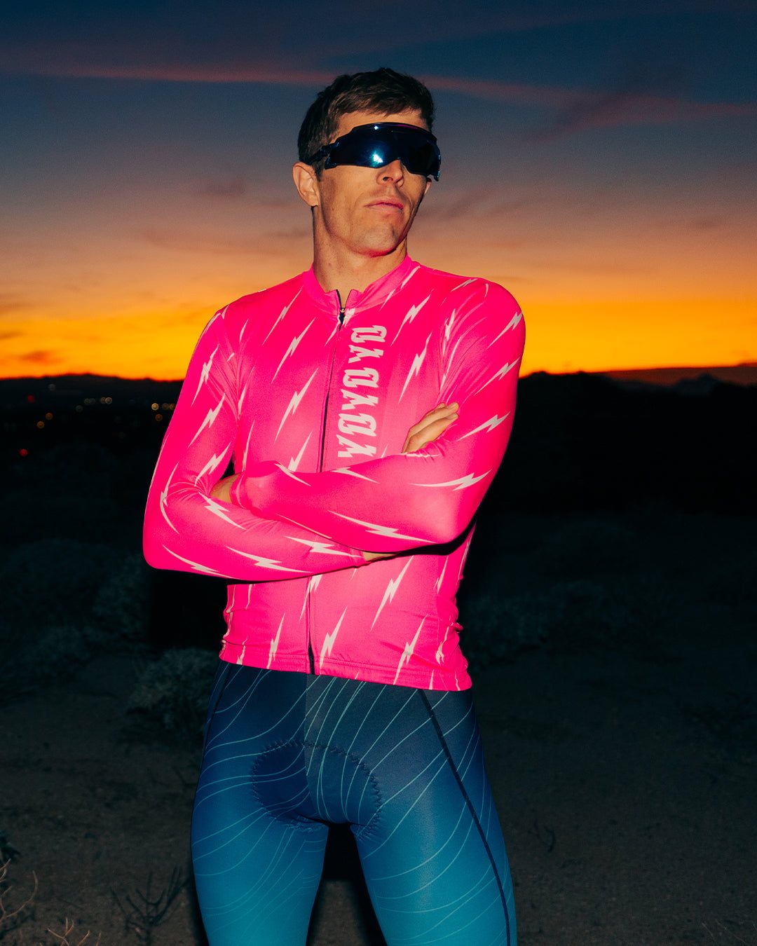 Zoot Sports CYCLE LONG SLEEVE JERSEYS Men's Ltd Cycle Sun Stop LS Jersey - Elements Bolts