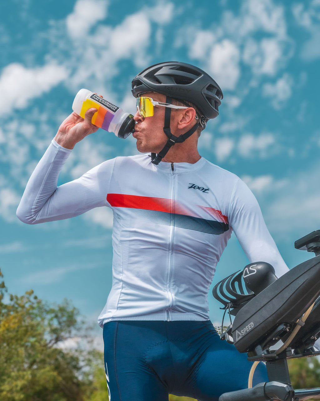Zoot Sports CYCLE LONG SLEEVE JERSEYS Men's Ltd Cycle Sun Stop Ls Jersey - Rouler