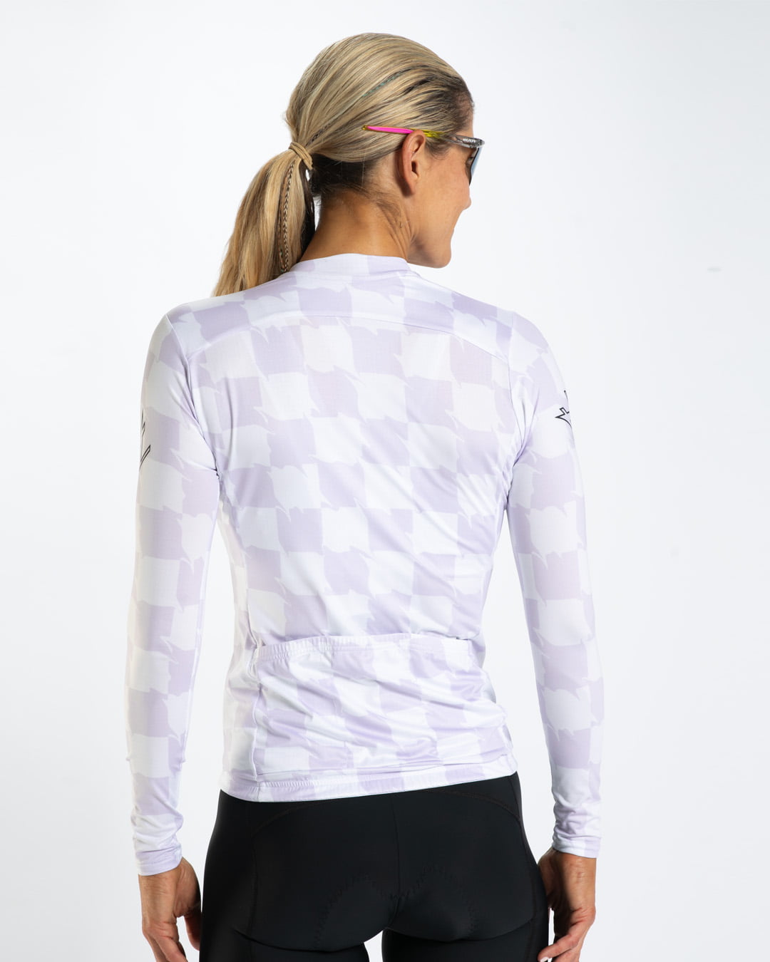 Zoot Sports CYCLE LONG SLEEVE JERSEYS Women's Ltd Cycle Sun Stop Ls Jersey - Checkers