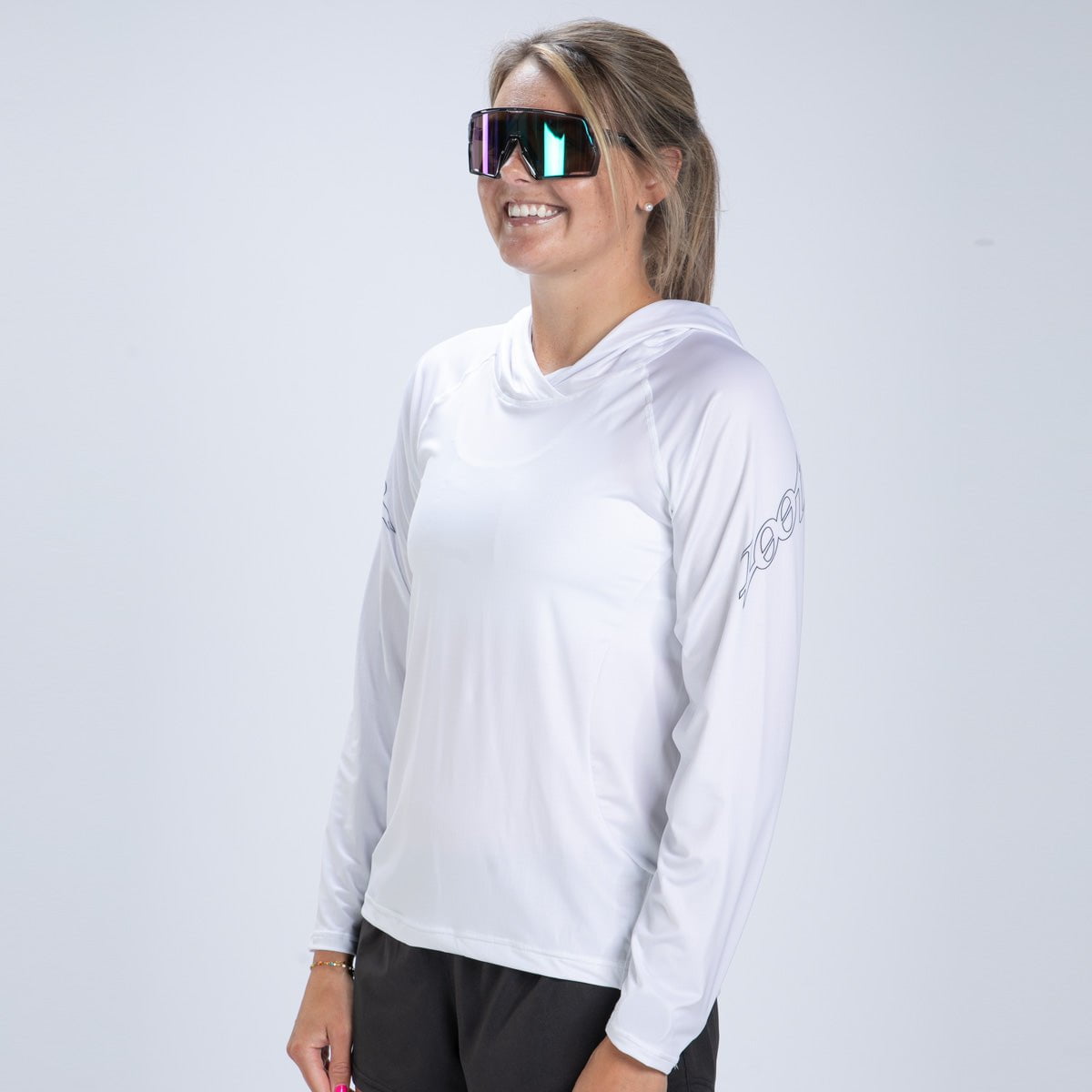 Zoot Sports LIFESTYLE Women's Ltd Run Sun Stop Hoodie - UPF White