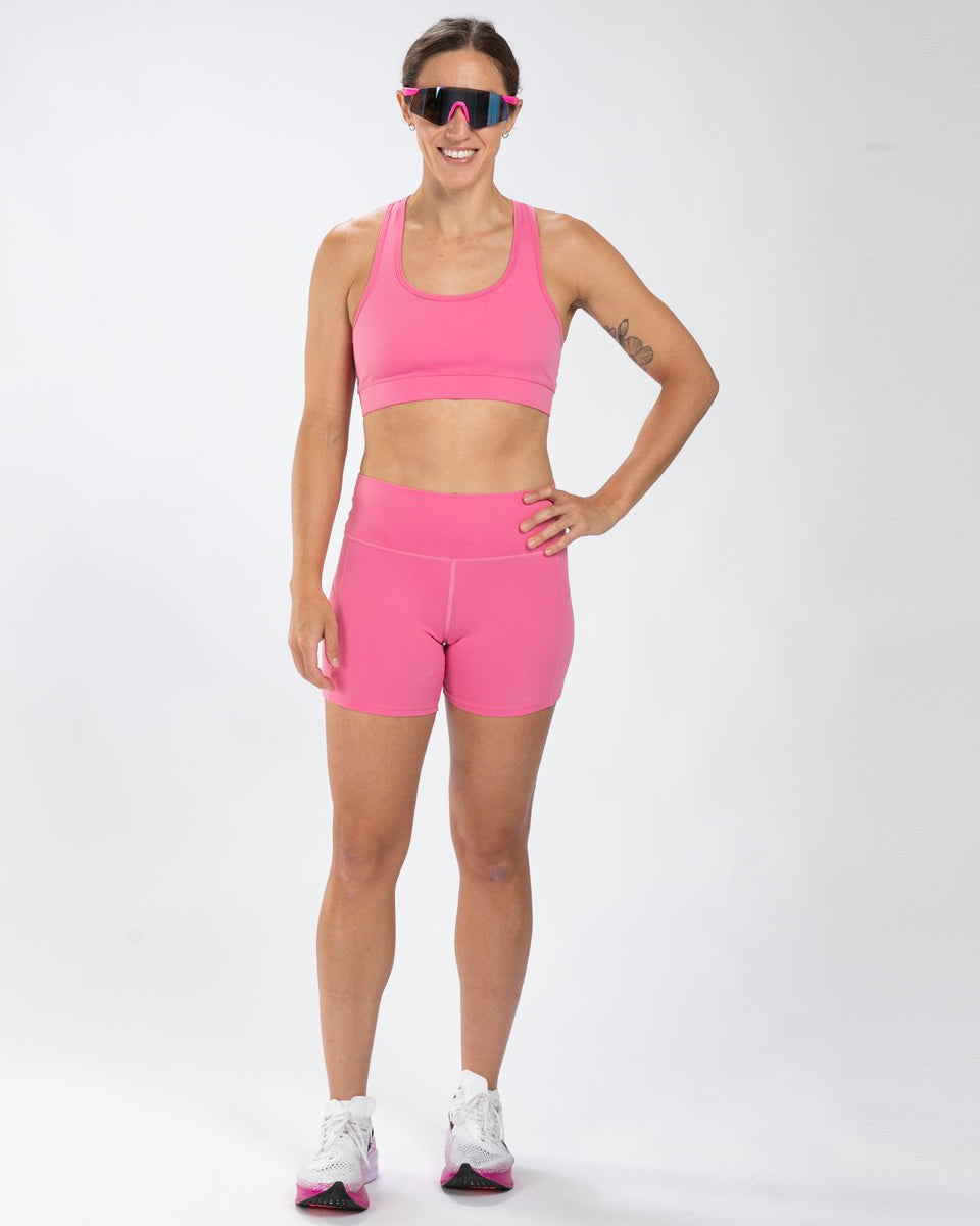 Zoot Sports RUN BOTTOMS Women's Elite Run 5" High-Rise Short - Rose