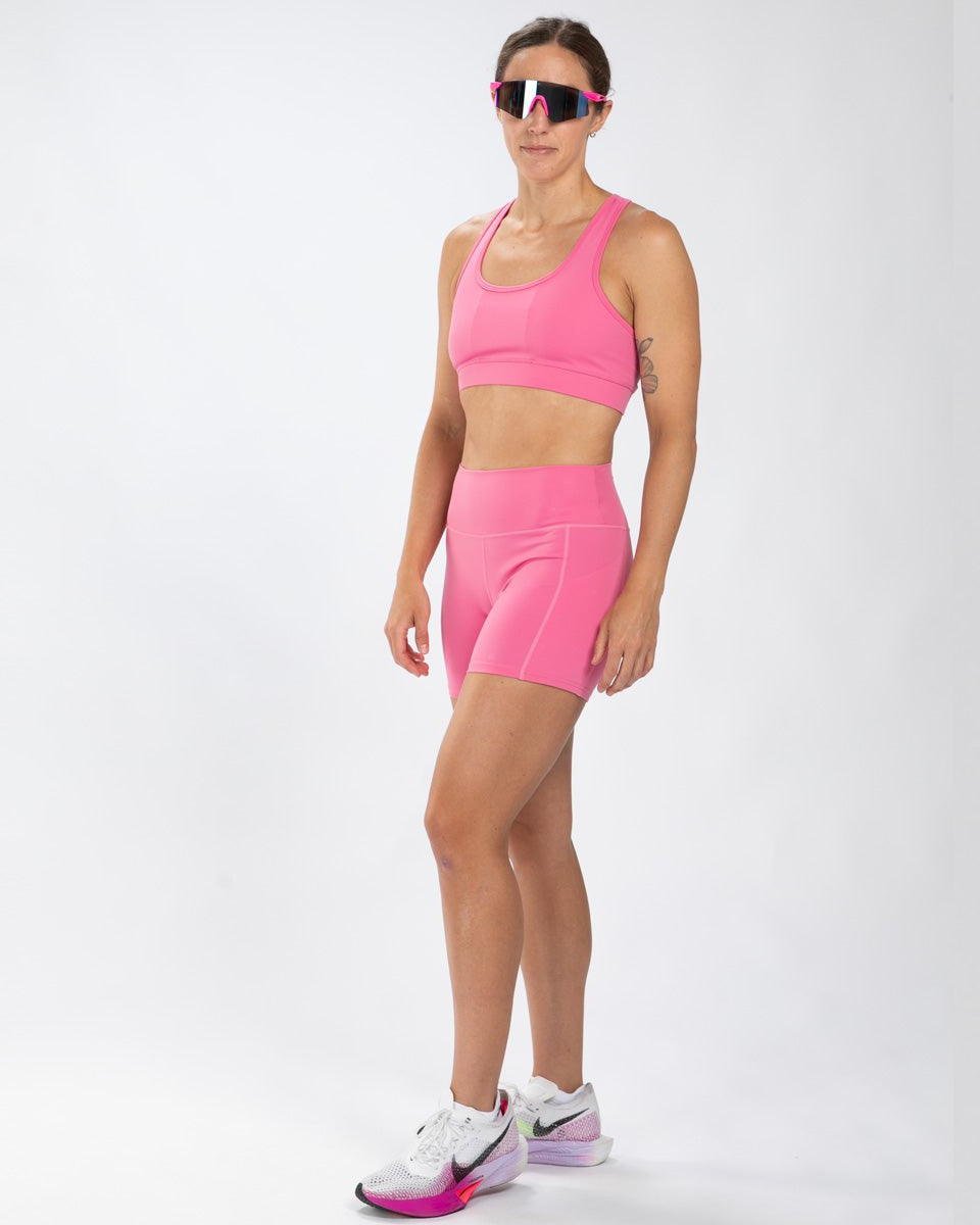 Zoot Sports RUN BOTTOMS Women's Elite Run 5" High-Rise Short - Rose