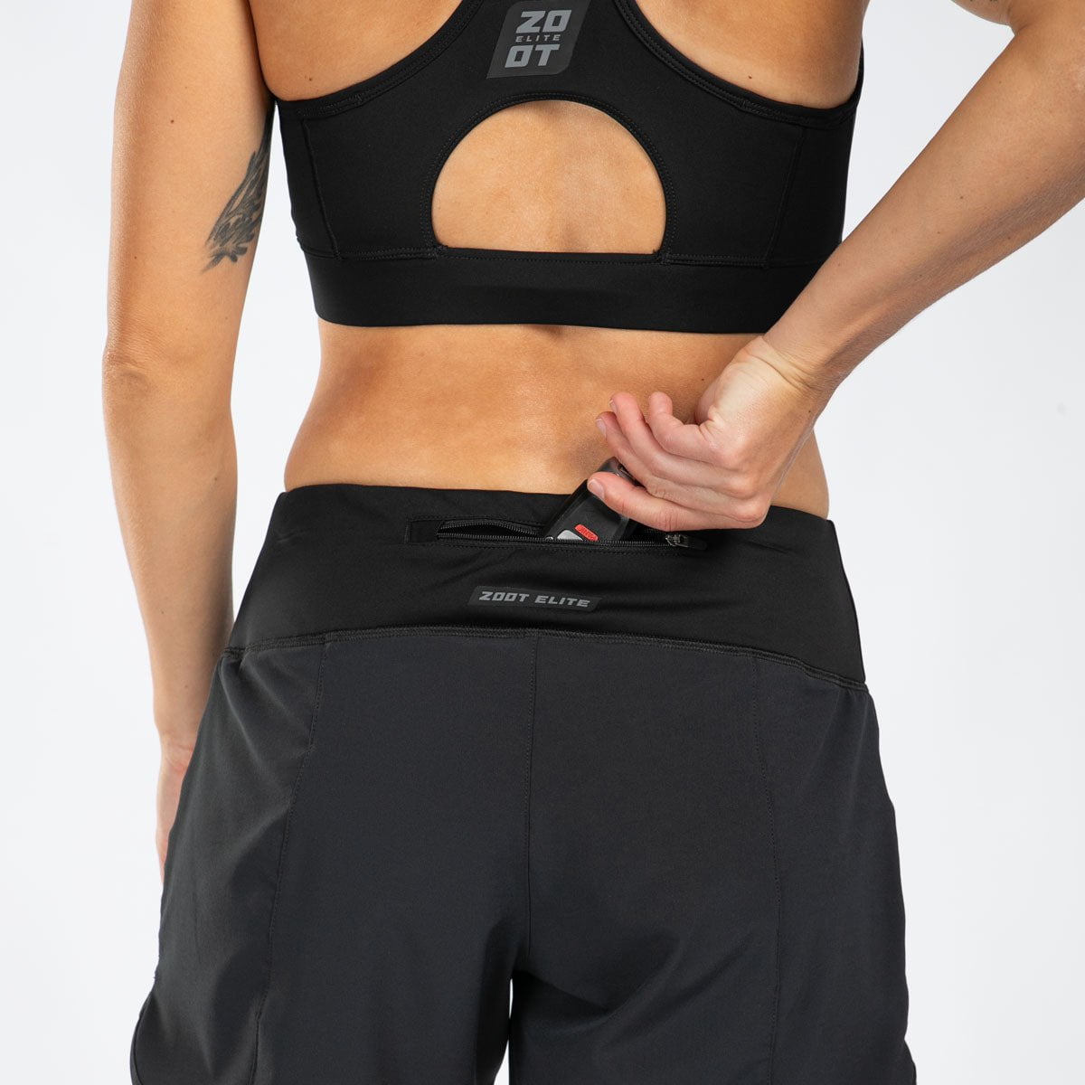 Zoot Sports RUN BOTTOMS Women's Elite Run 6" Short - Jet Black