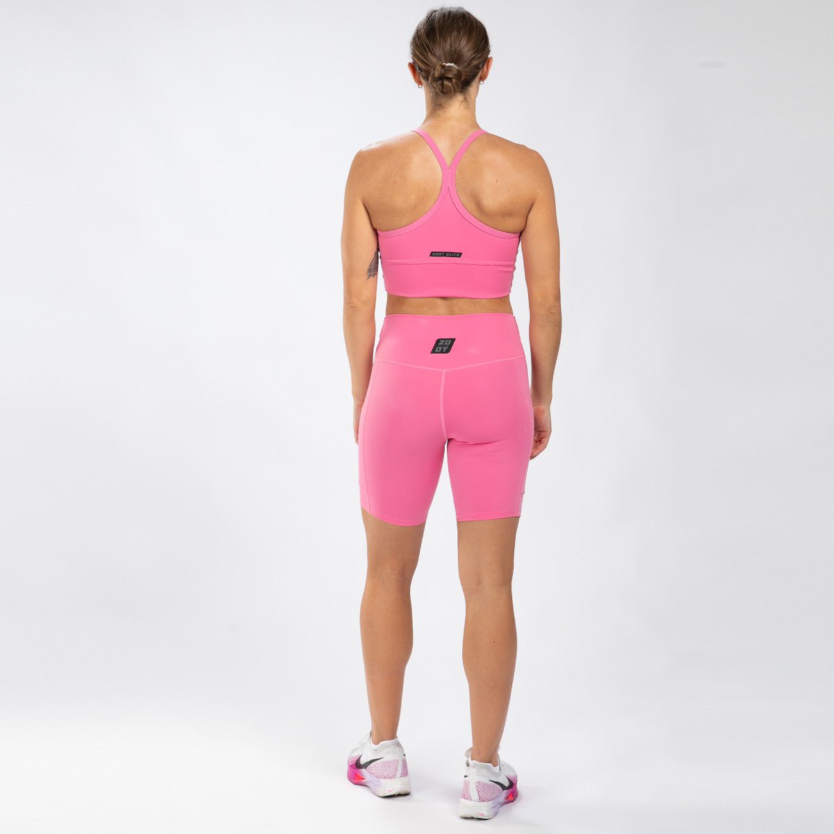 Zoot Sports RUN BOTTOMS Women's Elite Run 8" High-Rise Short - Rose
