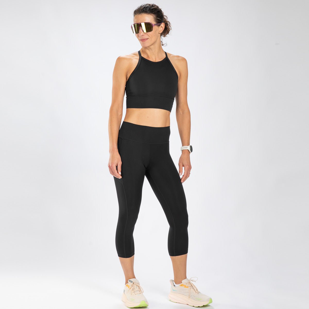 Zoot Sports RUN BOTTOMS Women's Elite Run High Rise Capri - Jet Black