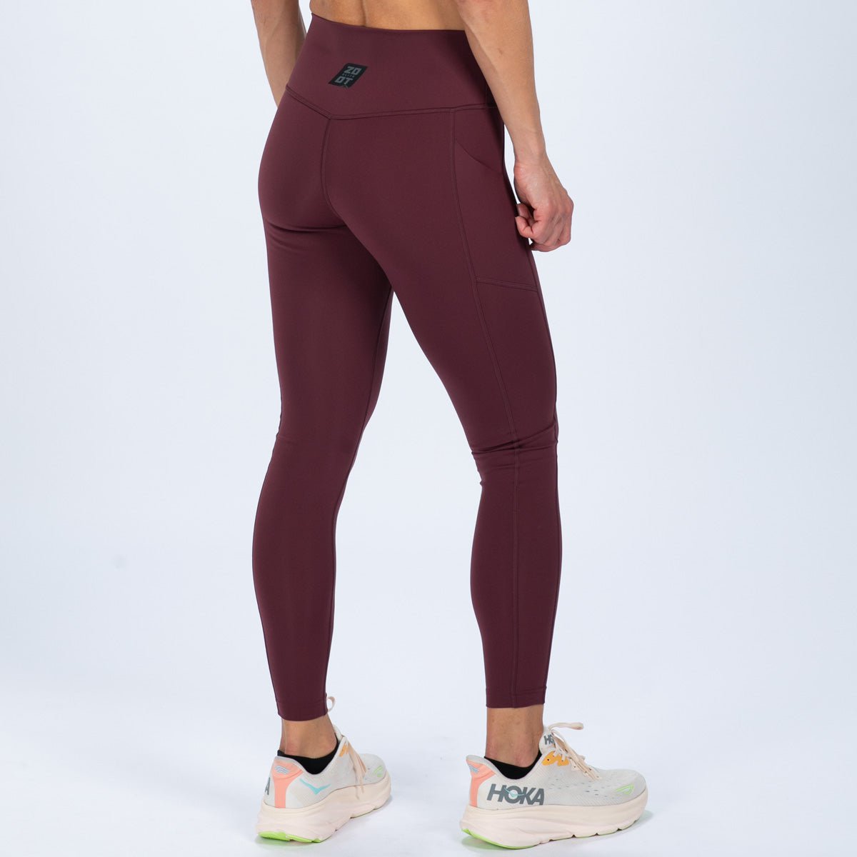 Zoot Sports RUN BOTTOMS Women's Elite Run High Rise Tight - Burgundy