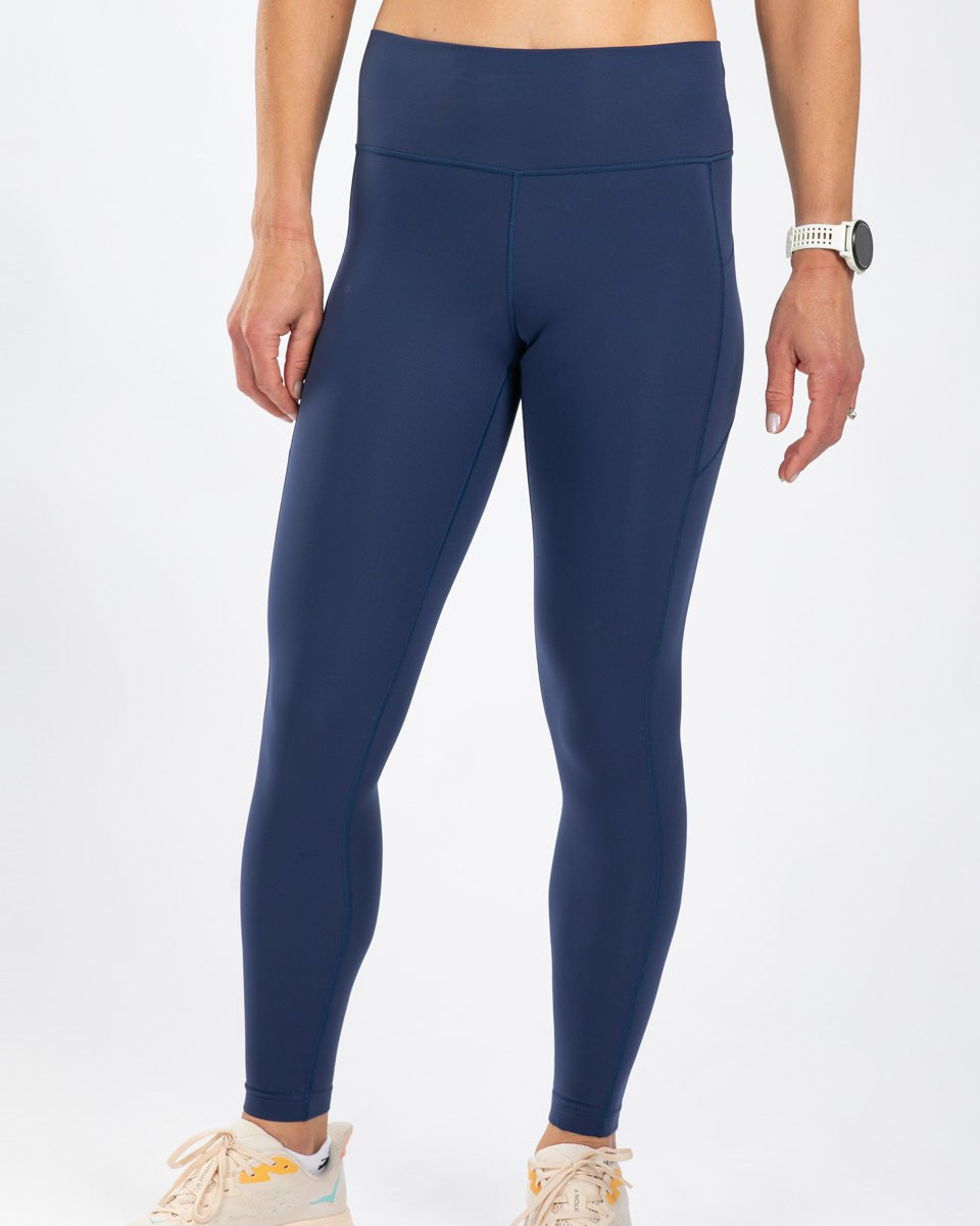 Zoot Sports RUN BOTTOMS Women's Elite Run High Rise Tight - Deep Navy