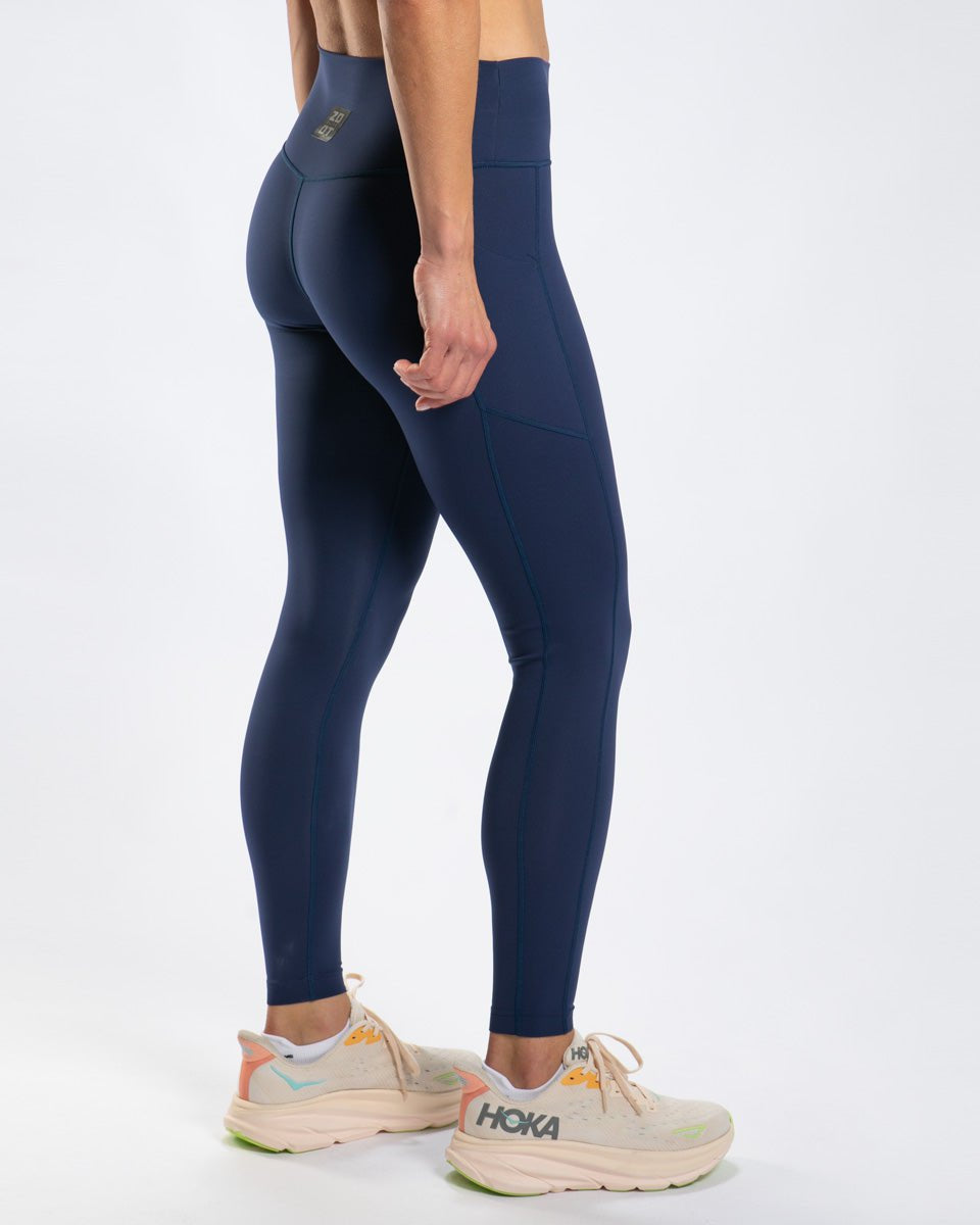 Zoot Sports RUN BOTTOMS Women's Elite Run High Rise Tight - Deep Navy