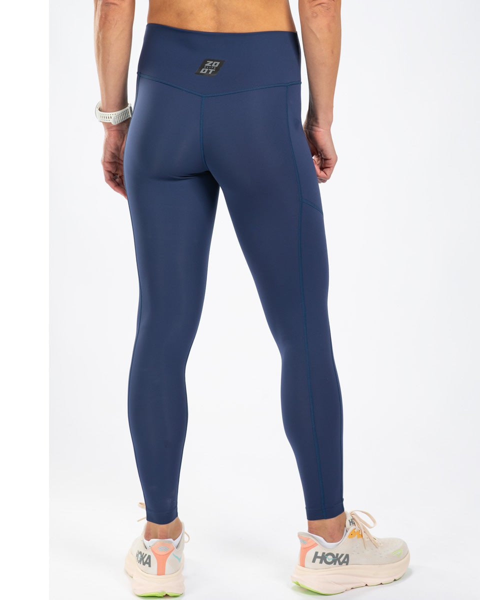 Zoot Sports RUN BOTTOMS Women's Elite Run High Rise Tight - Deep Navy