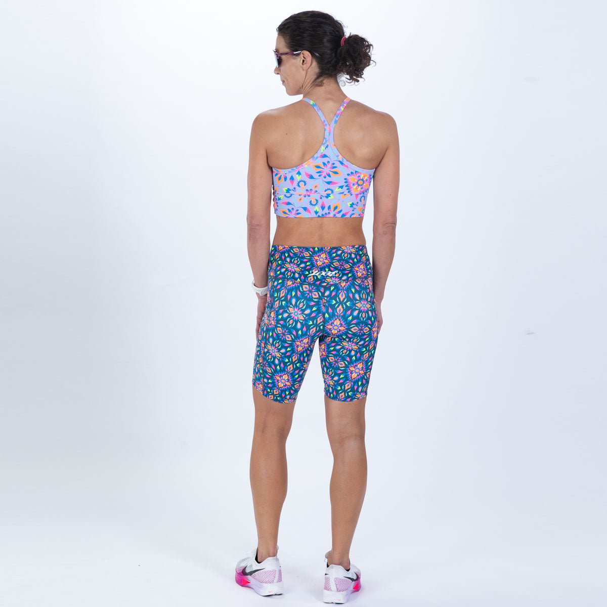 Zoot Sports RUN BOTTOMS Women's Ltd Run 8" Pulse High-Rise Short - Kaleidoscope