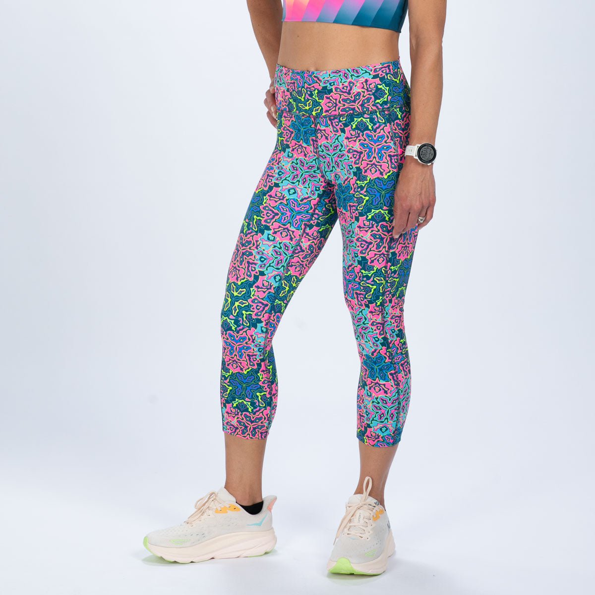 Zoot Sports RUN BOTTOMS Women's Ltd Run High Rise Capri - Costa Del Sol