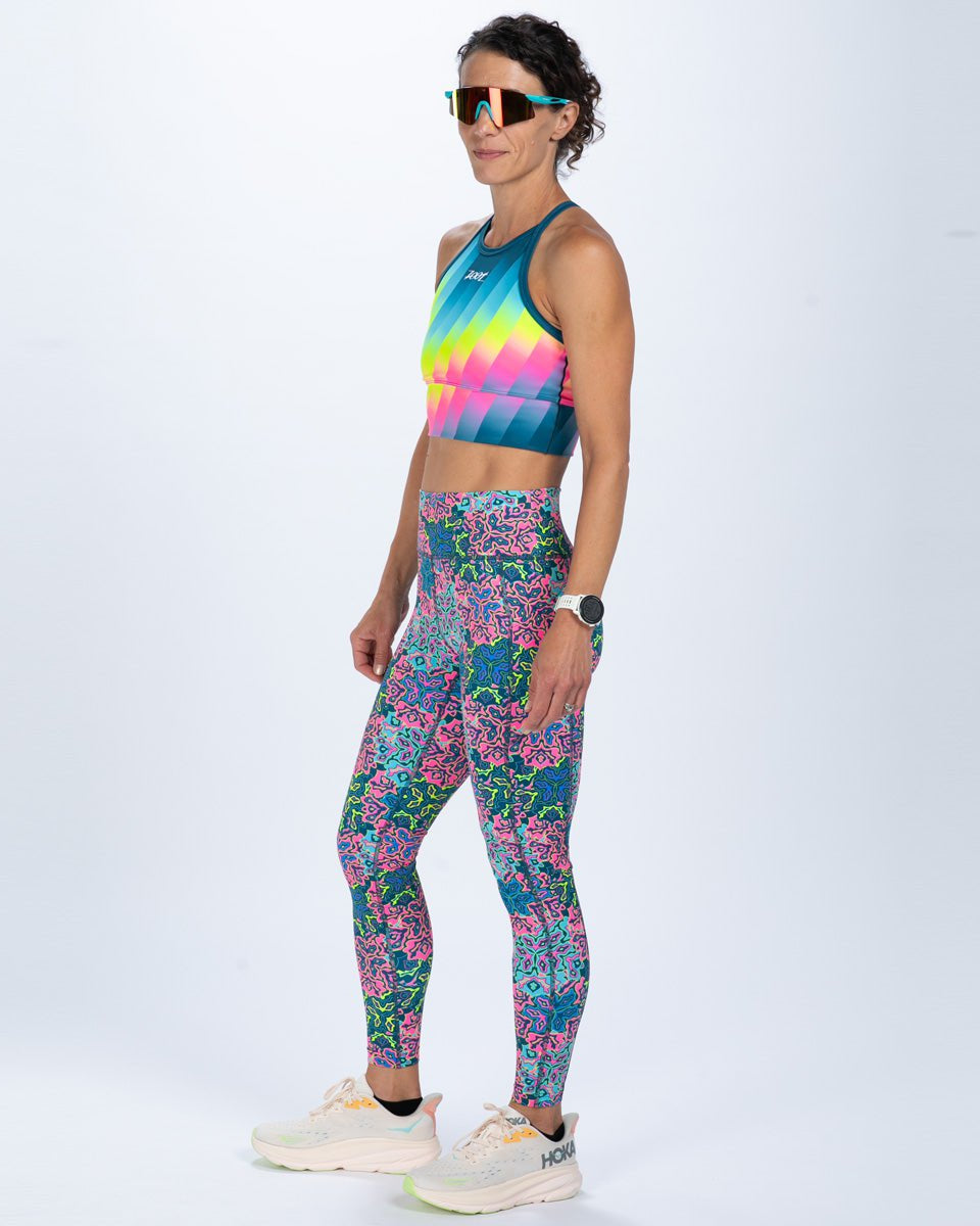 Zoot Sports RUN BOTTOMS Women's Ltd Run High Rise Tight - Costa Del Sol
