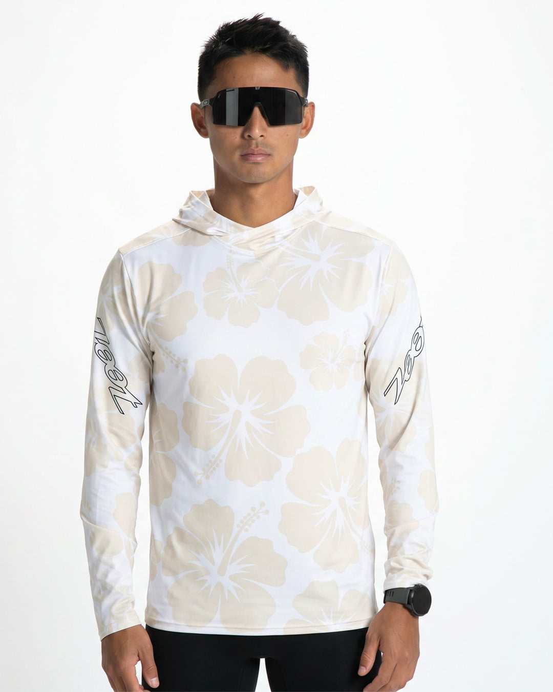 Zoot Sports RUN LONG SLEEVE TEES Men's Ltd Run Sun Stop Hoodie - Hibiscus