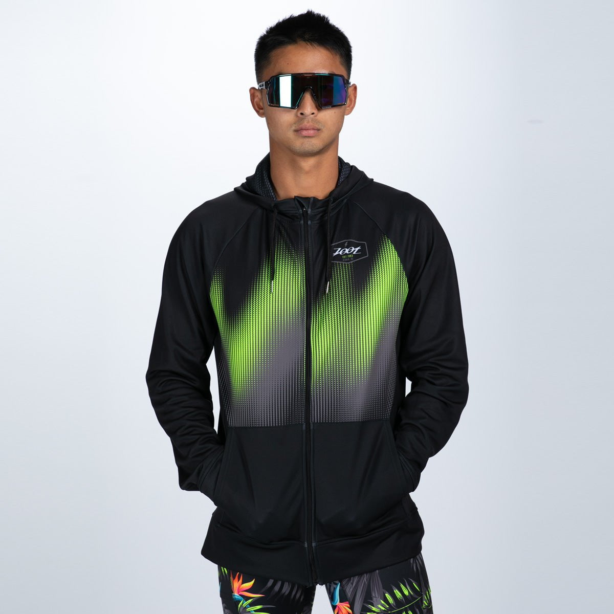 Zoot Sports RUN OUTERWEAR Men's Ltd Run Thermal Hoodie - Tropical Magic
