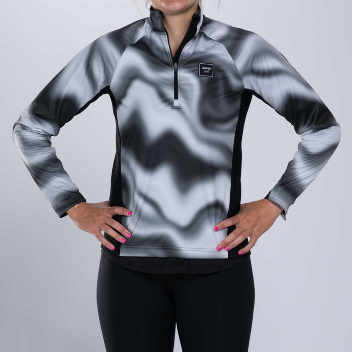 Zoot Sports RUN OUTERWEAR Women's Elite Thermo Shield 1/2 Zip - Blur