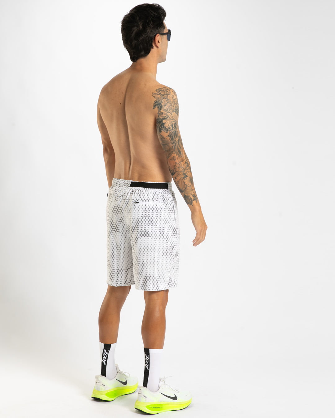 Zoot Sports RUN SHORTS 2-1 BOXER BRIEF Men's Elite Run 8" Short 2 in 1 - Sonic White