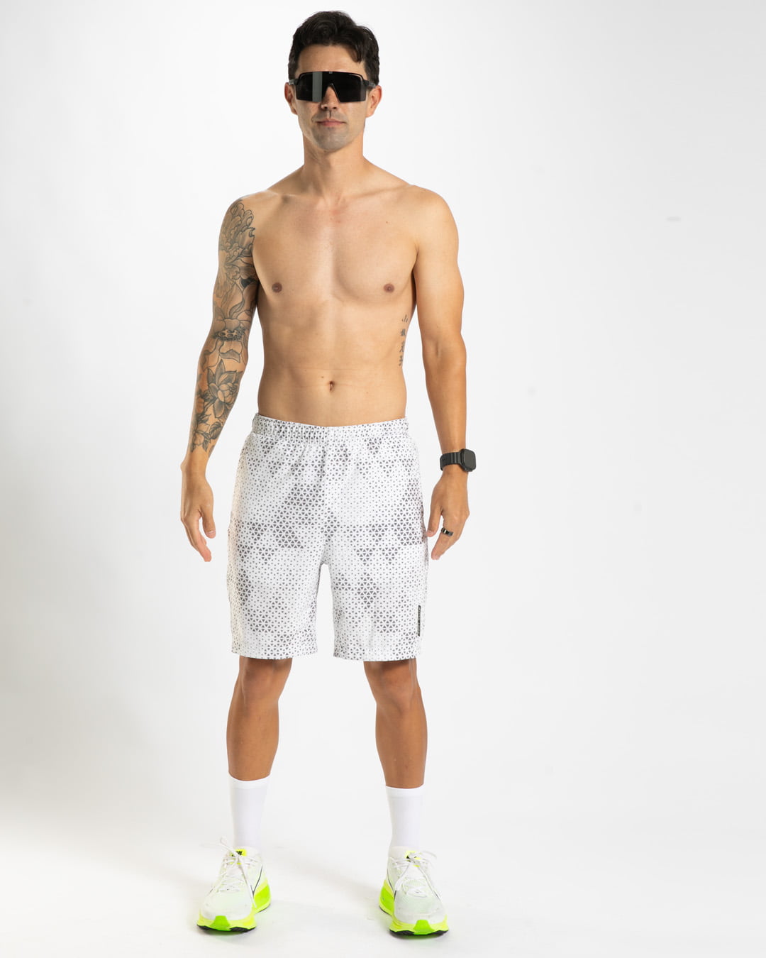 Zoot Sports RUN SHORTS 2-1 BOXER BRIEF Men's Elite Run 8" Short 2 in 1 - Sonic White