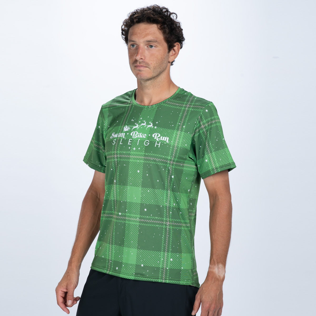 Zoot Sports RUN TEE Men's Ltd Run Tee - Pine Plaid