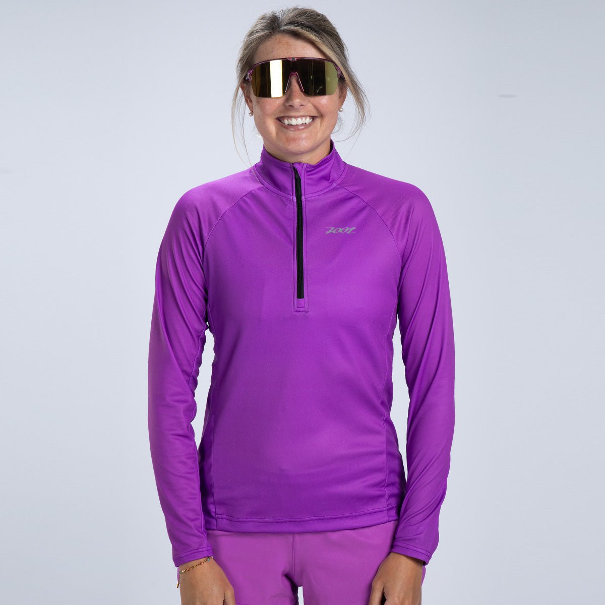 Zoot Sports RUN TOPS Women's Core Run 1/2 Zip - Deep Purple
