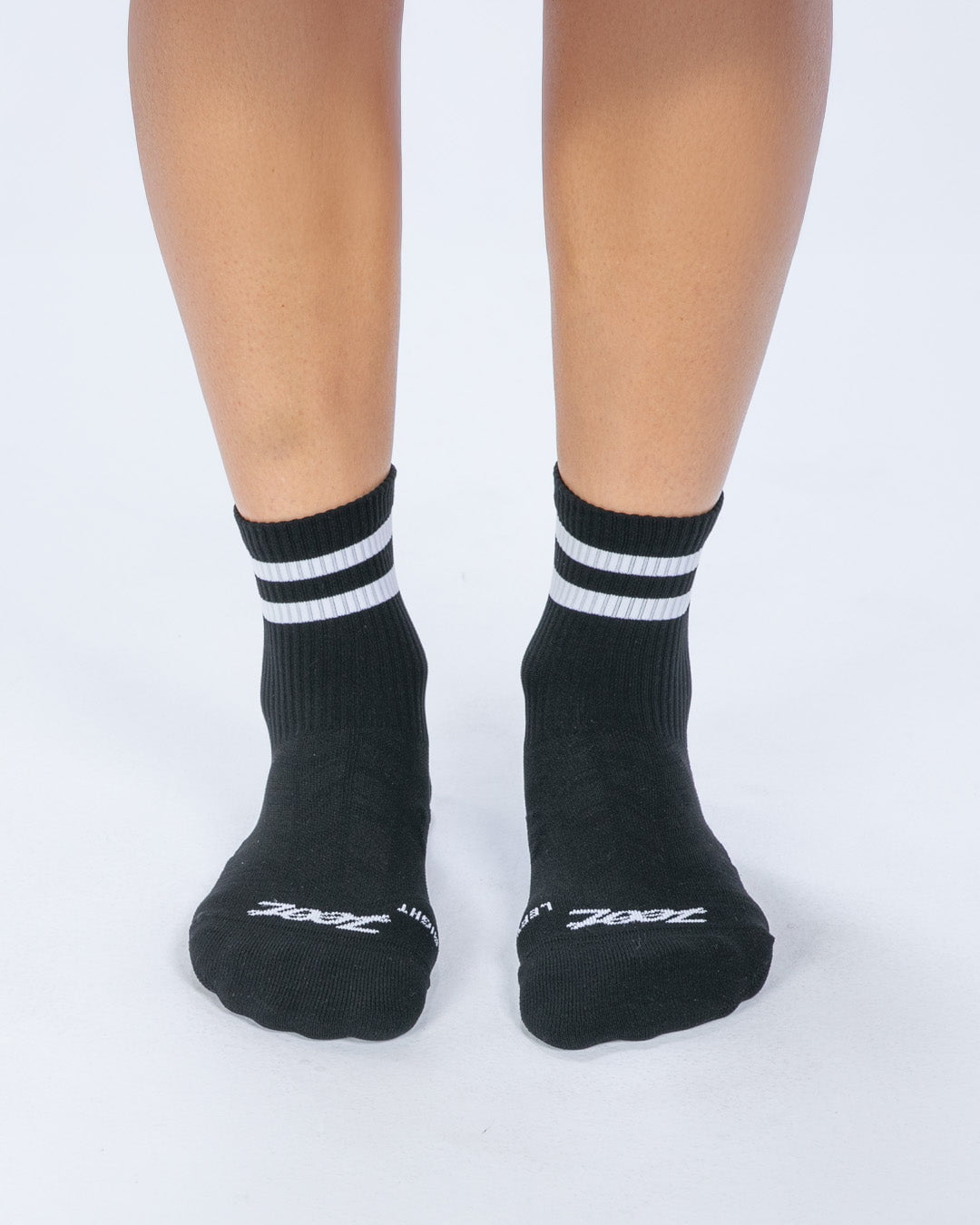 Zoot Sports SOCKS Unisex 4" Sock - Zoot Pacer Black/White Stripe