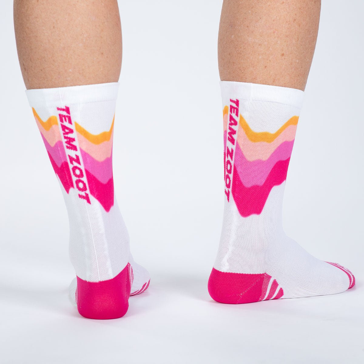 Zoot Sports SOCKS Unisex 6" Sock - Team Zoot 2025 - Half Pink Wave