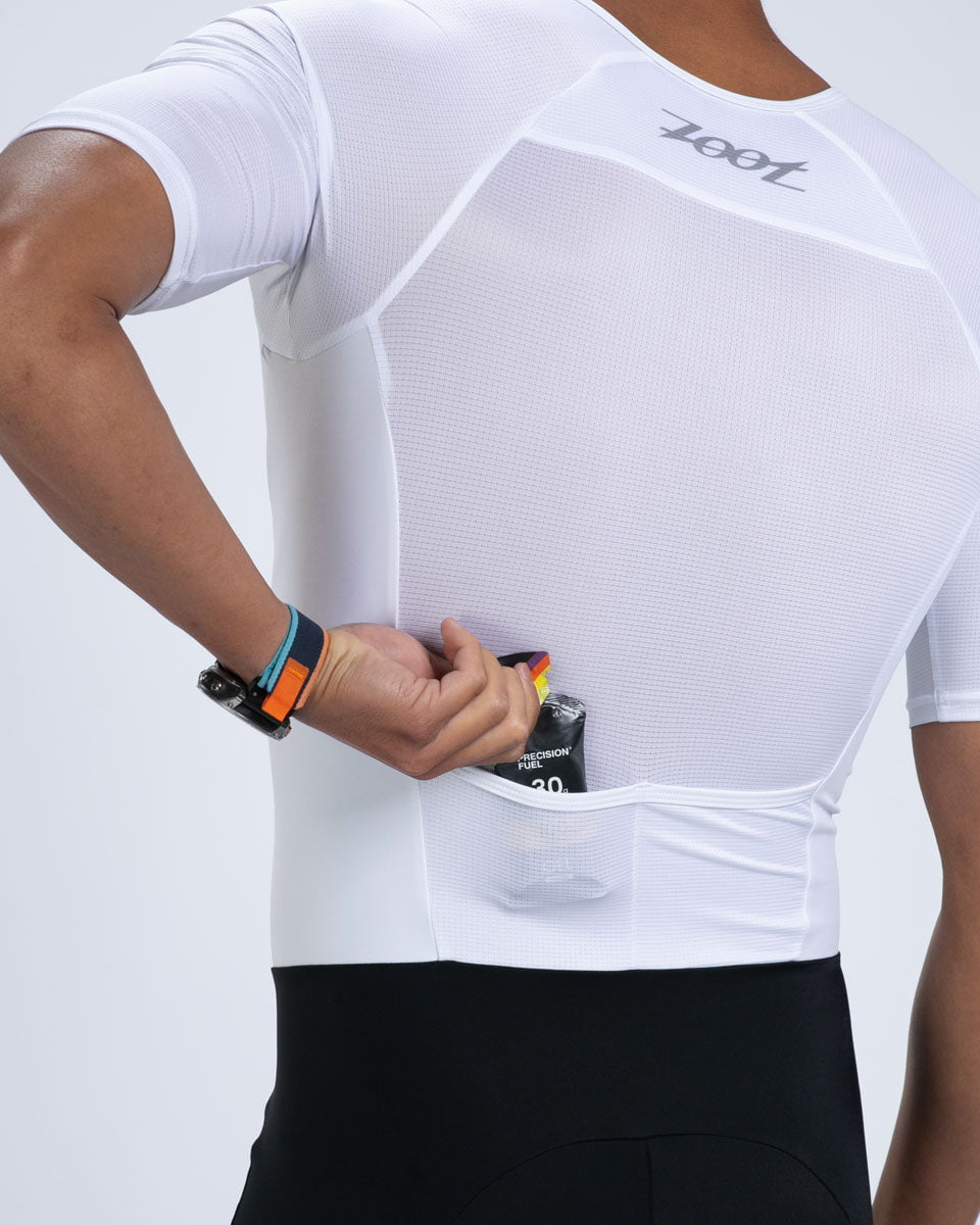 Zoot Sports TRI RACESUITS Men's Core Tri Aero Fz Racesuit - White