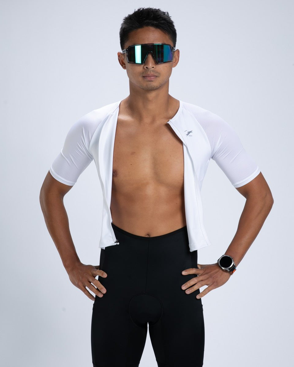 Zoot Sports TRI RACESUITS Men's Core Tri Aero Fz Racesuit - White