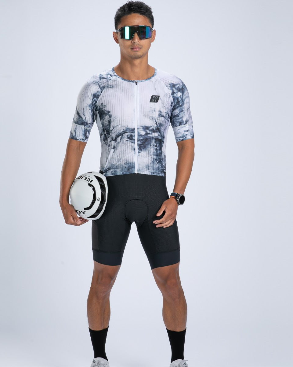 Zoot Sports TRI RACESUITS Men's Elite Tri Aero Fz Racesuit - Vapor White