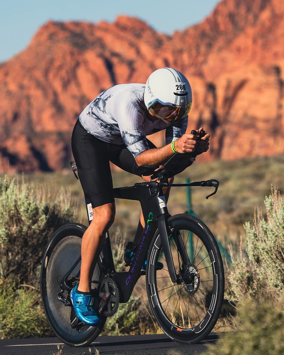 Zoot Sports TRI RACESUITS Men's Elite Tri Aero Fz Racesuit - Vapor White