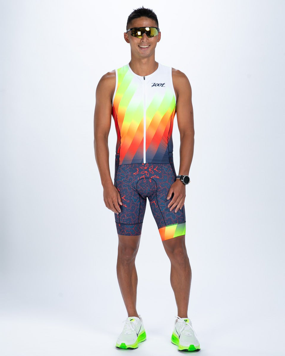 Zoot Sports TRI RACESUITS Men's Ltd Tri Aero Slvs Fz Racesuit - Costa Del Sol