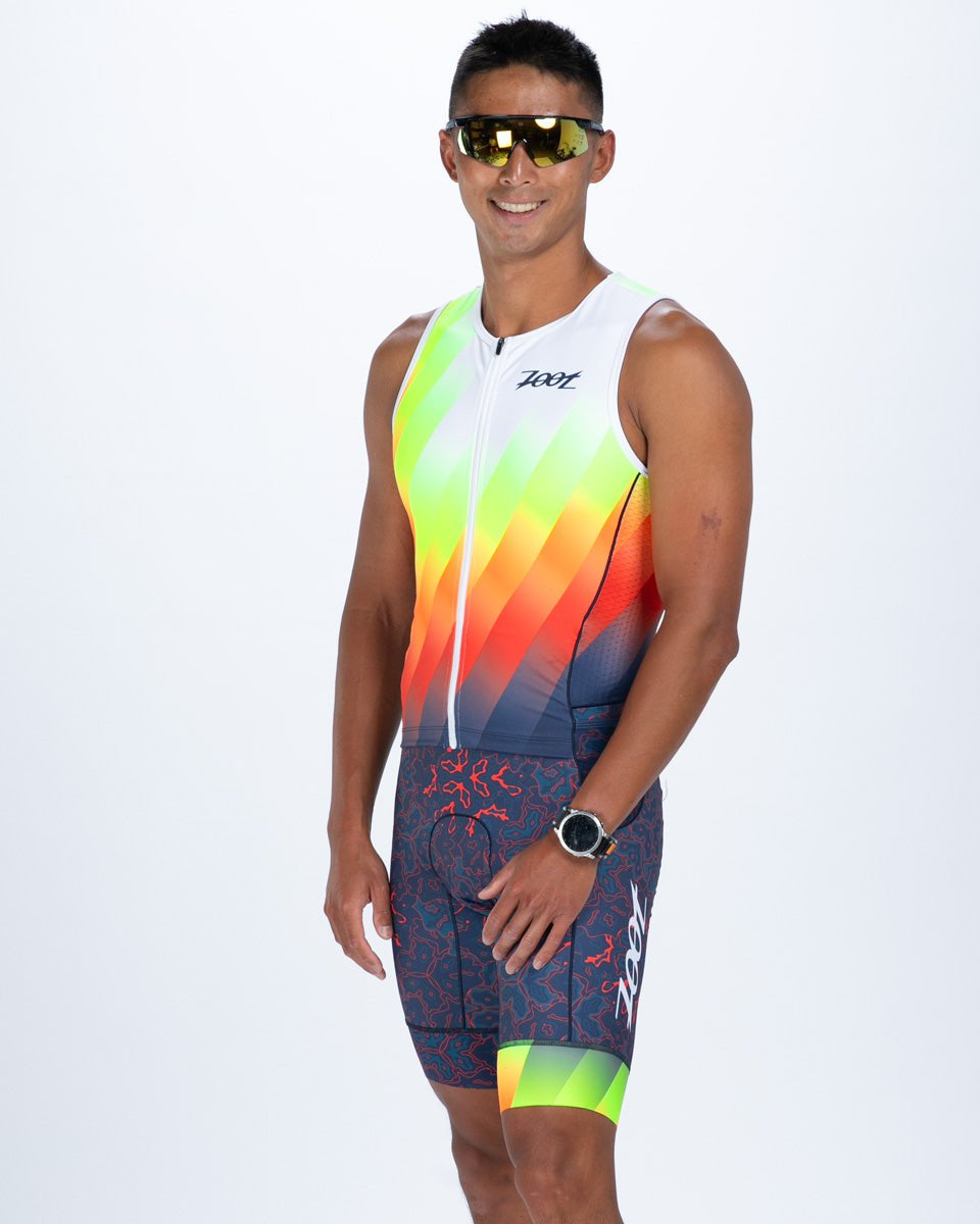 Zoot Sports TRI RACESUITS Men's Ltd Tri Aero Slvs Fz Racesuit - Costa Del Sol