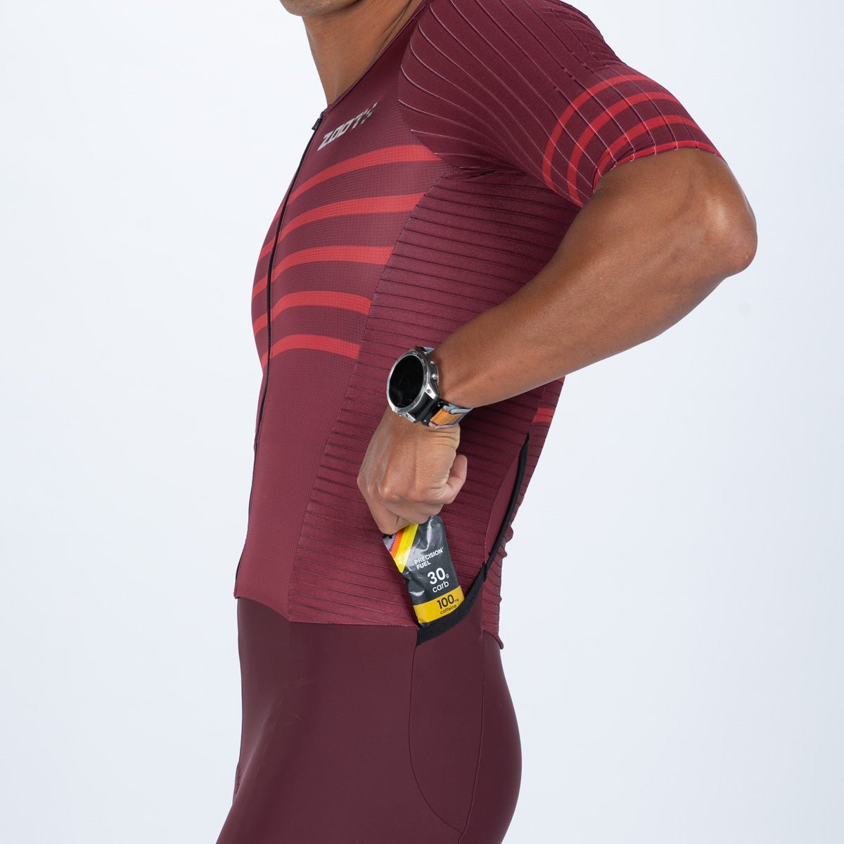 Zoot Sports TRI RACESUITS Men's Ultra P1x Tri Racesuit - Burgundy